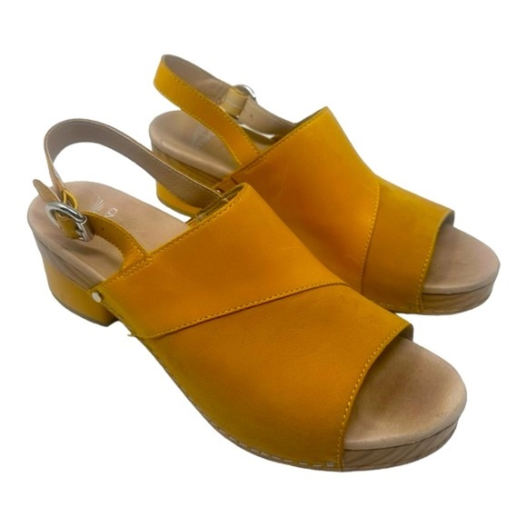 Dansko Madalyn Leather Heel Slingbacks Mango (yellow) Size EU 41 (US 10.5 - 11) - Picture 8 of 14